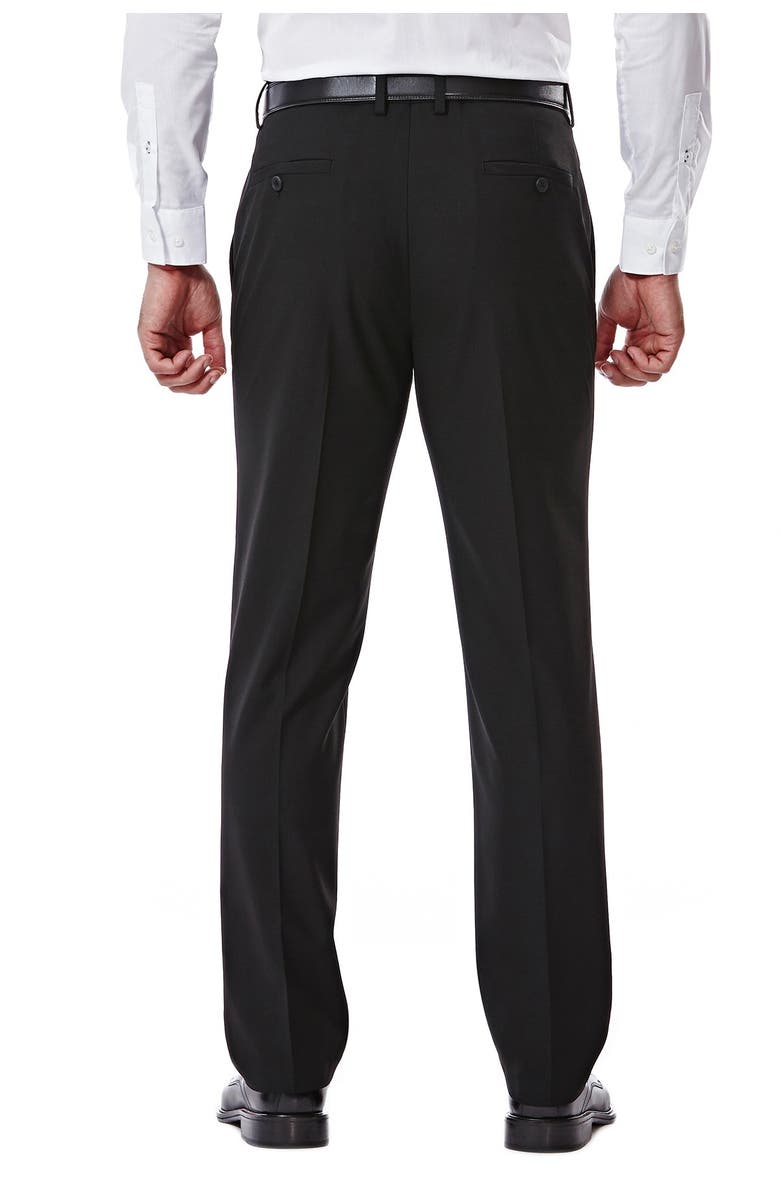 HAGGAR Black Herringbone Ultra Slim Stretch Suit Pants, Alternate, color, Black