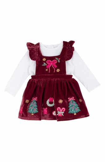 Kids' Velvet Applique Jumper & Top Set