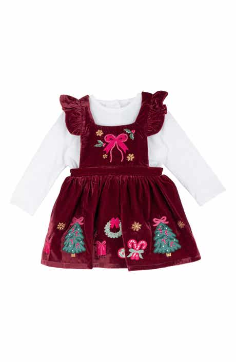 Kids' Velvet Applique Jumper & Top Set
