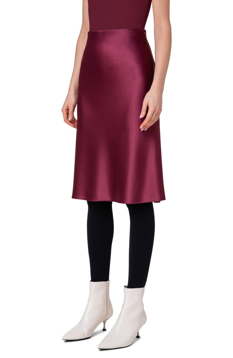 Akris punto Satin A-Line Skirt, Alternate, color,