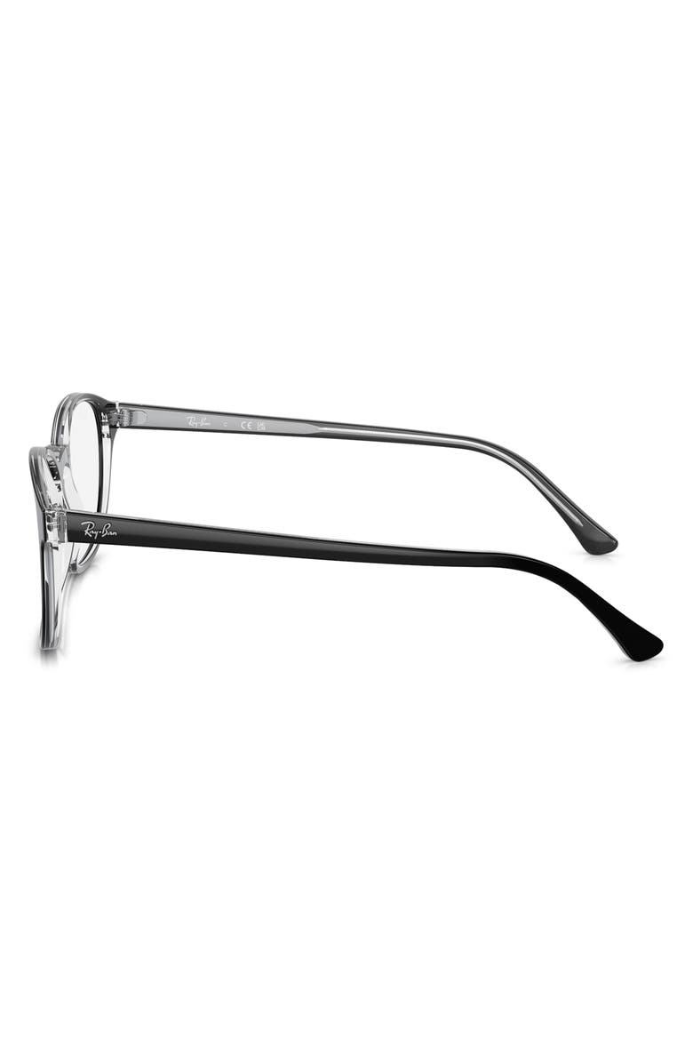 Ray-Ban 50mm Phantos Optical Glasses, Alternate, color, Trans Black