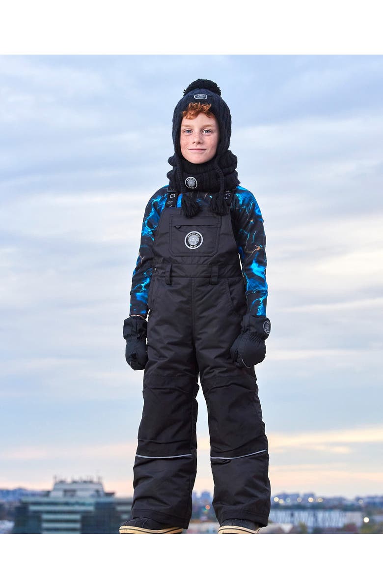 Deux par Deux Kids Unisex Overall Snow Pants Black, Alternate, color, 