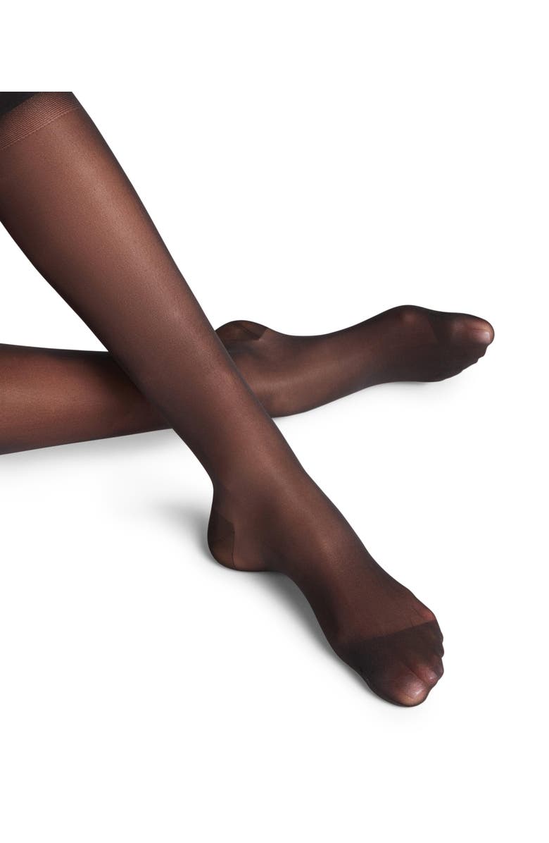 Falke Vitalize 20 Denier Sheer Compression Socks, Alternate, color, Black