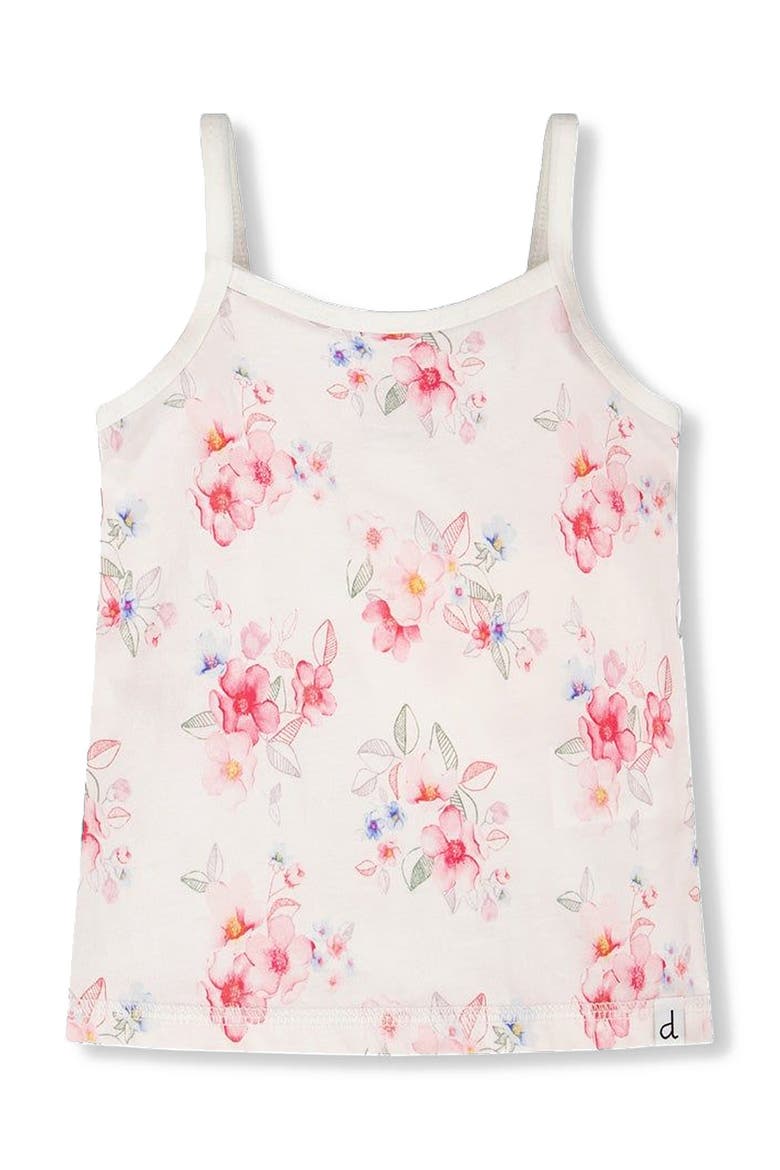 Organic Cotton Flowers Tank Underwear, Main, color, Pink Printed Flowers