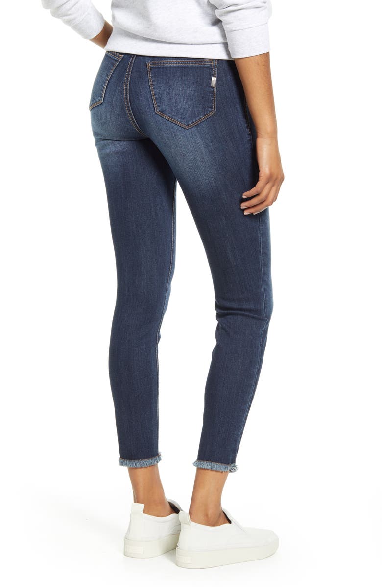 1822 Denim Fray Ankle Skinny Maternity Jeans, Alternate, color,