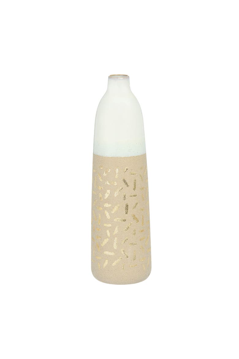Vase with Pattern, Alternate, color, Tan