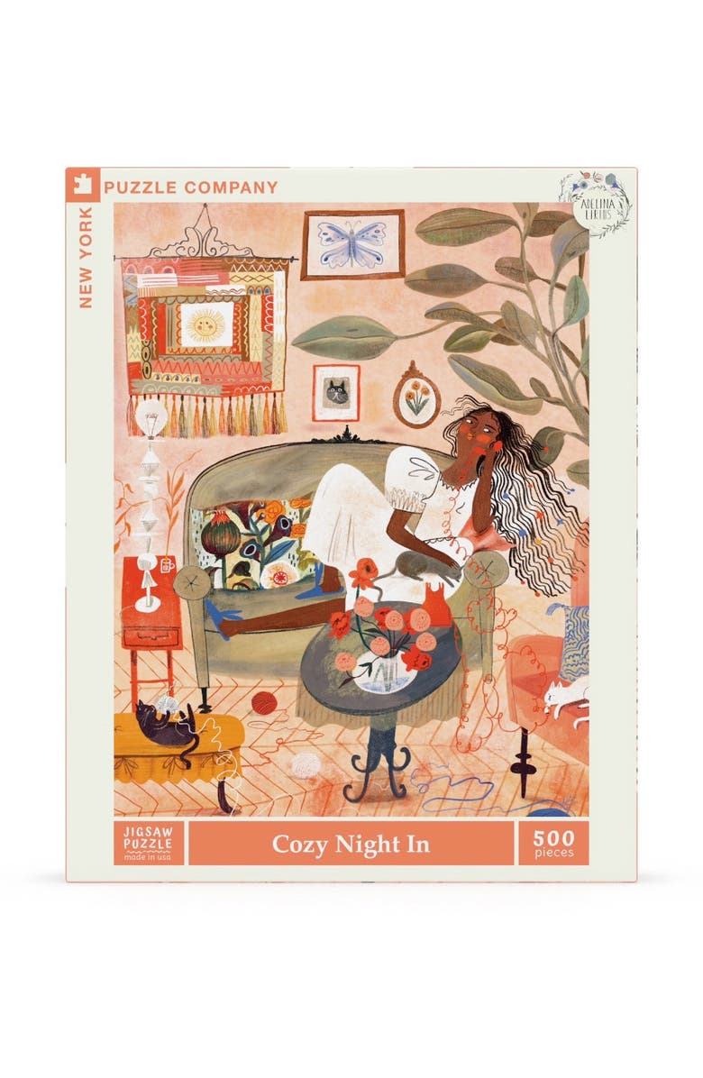 NEW YORK PUZZLE COMPANY Cozy Night In 500 Piece Puzzle, Main, color, NO COLOR