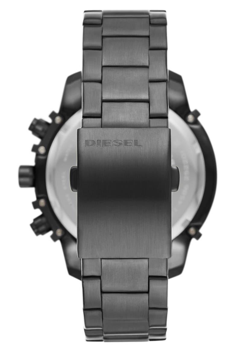Griffed Chronograph Quartz Bracelet Watch, 48mm, Alternate, color, GUNMETAL