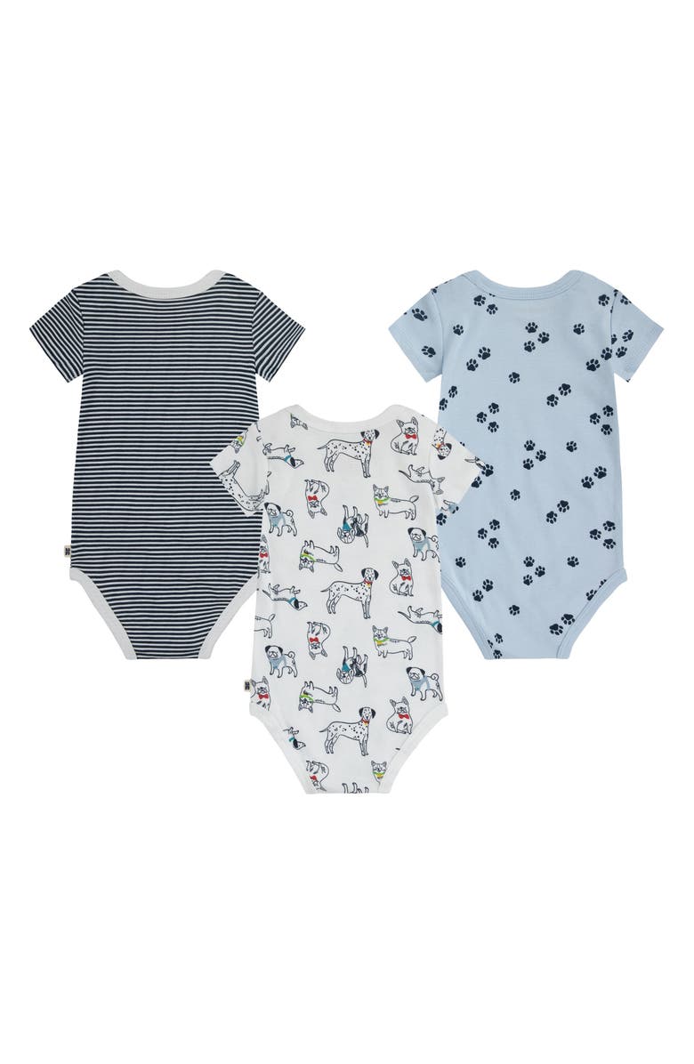 Huggies Assorted 3-Pack Organic Cotton Bodysuits, Alternate, color, 001White