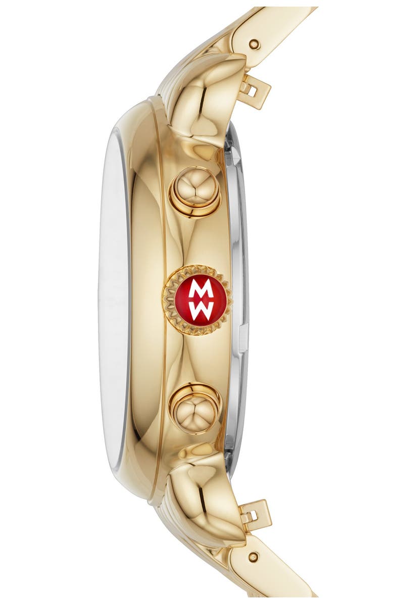 MICHELE CSX Diamond Embellished Bracelet Watch, 38mm - 0.03 ctw, Alternate, color, White