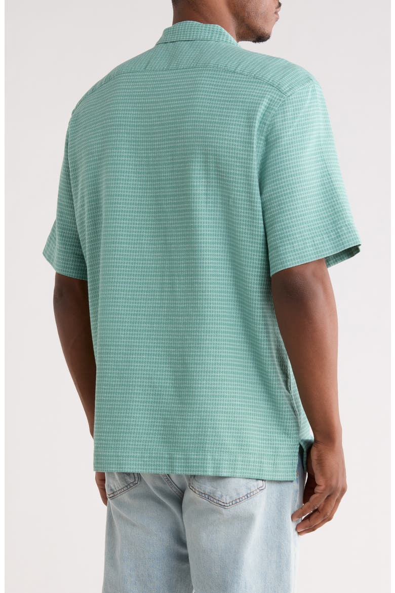 Dobby Grid Camp Shirt, Alternate, color, BERYL GREEN