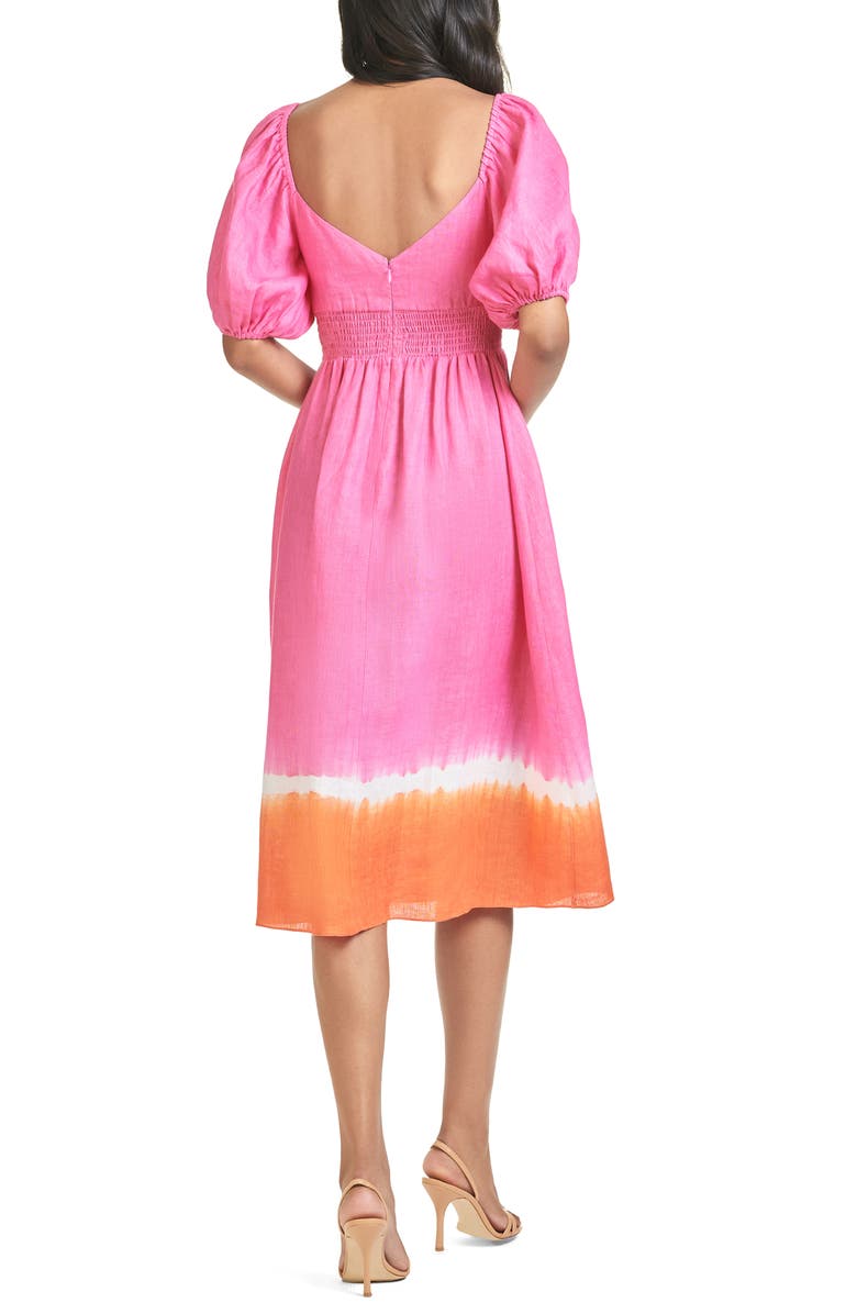 Sachin & Babi Bri Tie Dye Puff Sleeve Midi Dress, Alternate, color,
