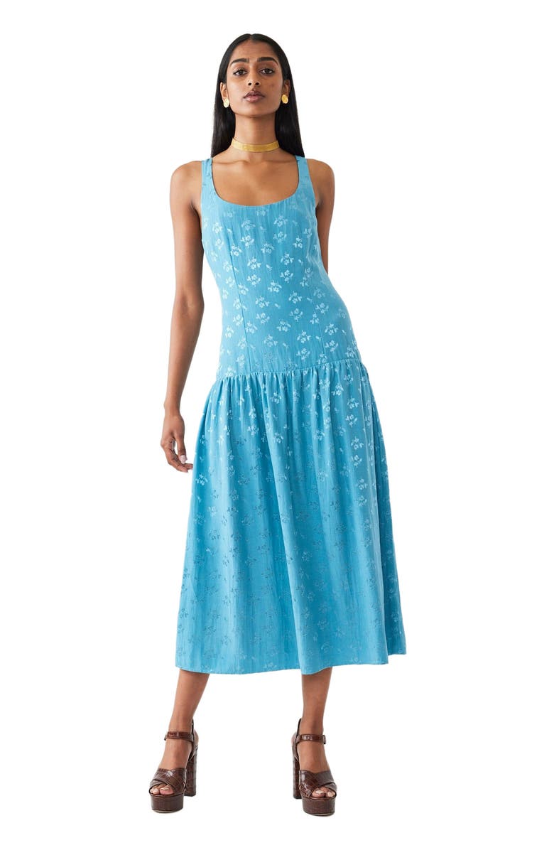 Eddy Ella Dress, Main, color, Frozen Blue Bouquet