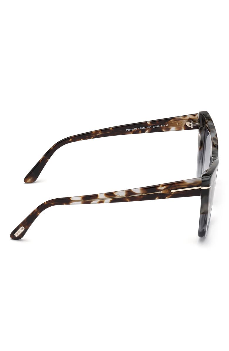 TOM FORD Poppy 53mm Cat Eye Sunglasses, Alternate, color, 