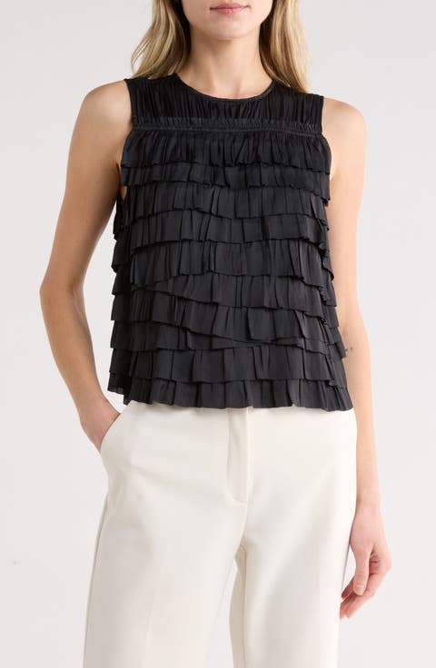 Quinn Sleeveless Layered Ruffle Top