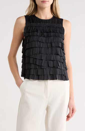 Ulla Johnson Quinn Sleeveless Layered Ruffle Top