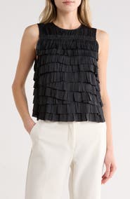 Ulla Johnson Quinn Sleeveless Layered Ruffle Top