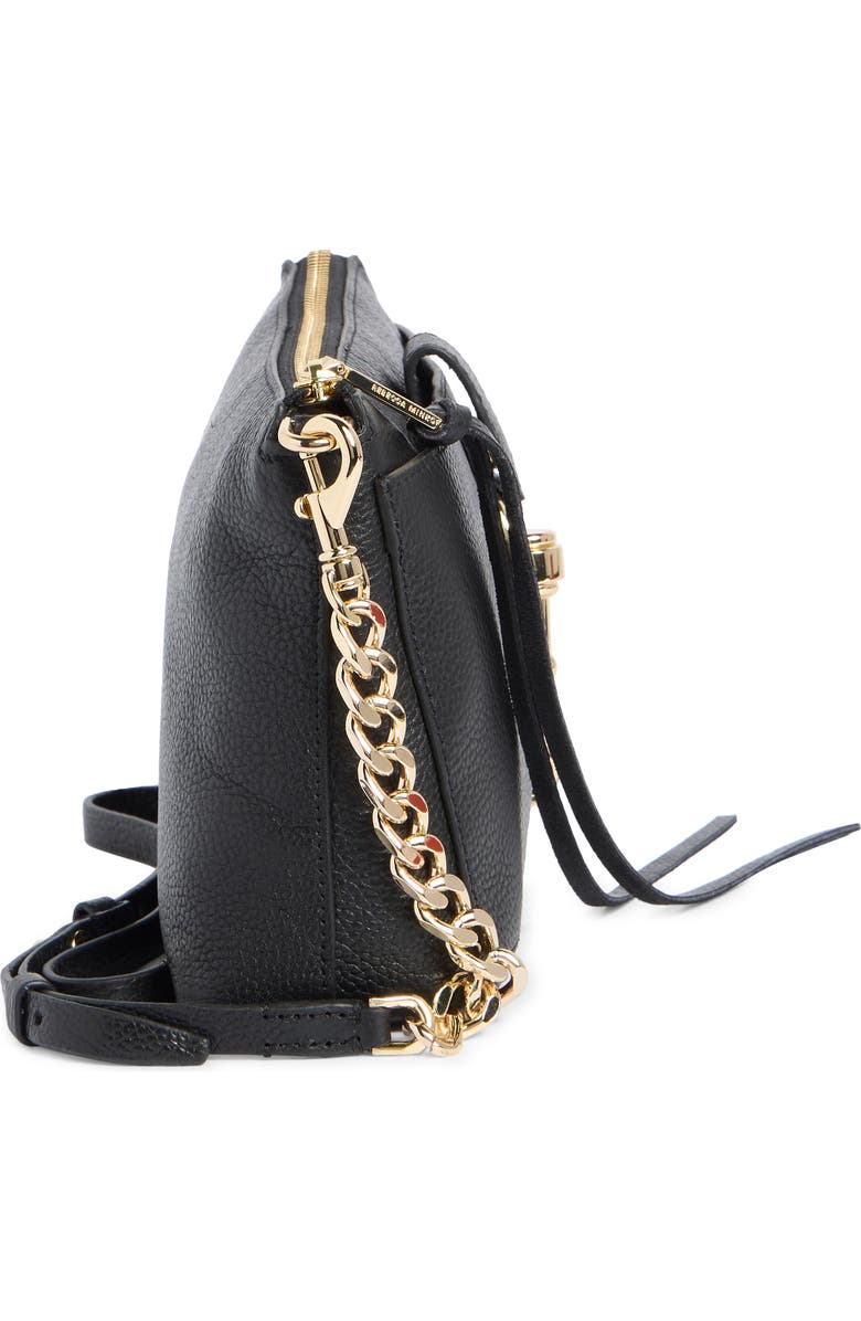Rebecca Minkoff Megan Top Zip Crossbody Bag, Alternate, color, Black