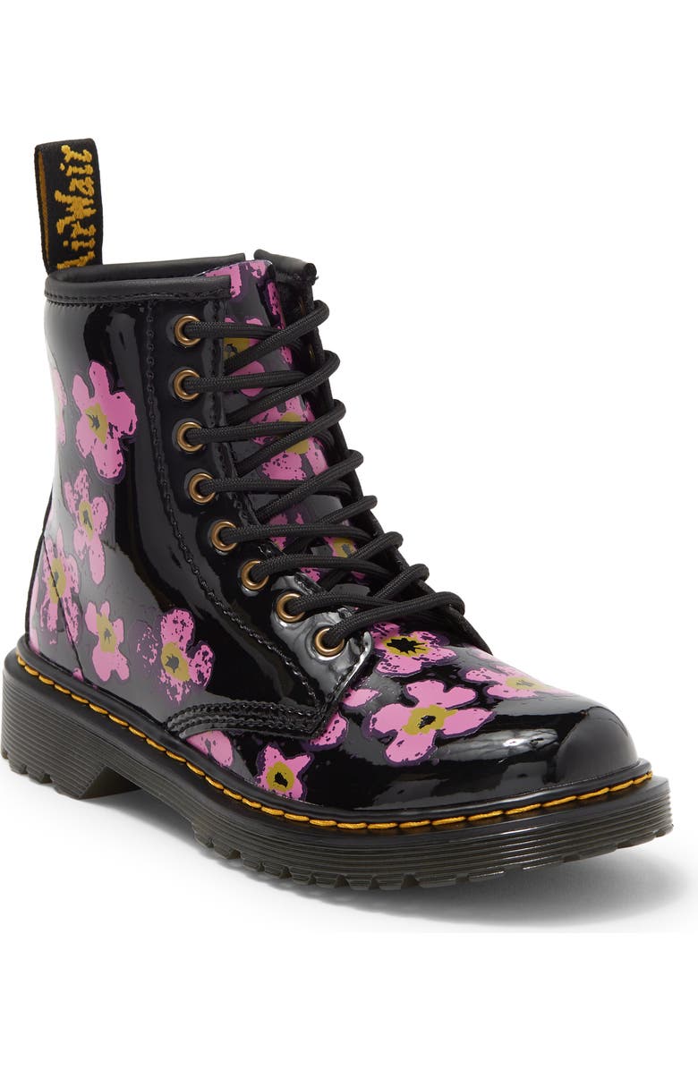 Dr. Martens Kids' 1460 Floral Lace-Up Boot, Main, color,