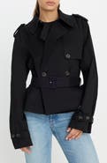 Good American Crop Trench Jacket