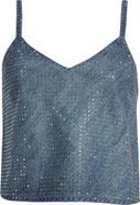 HIDDEN JEANS Stud Embellished Denim Camisole