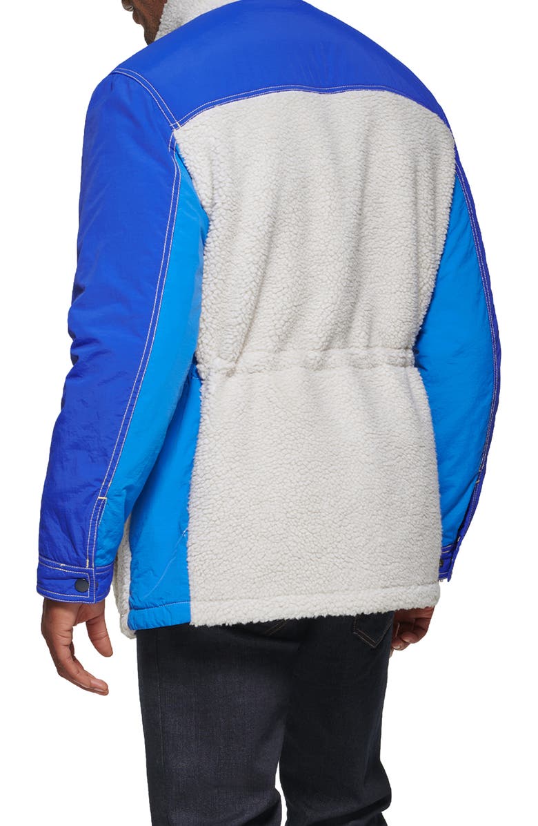 Tommy Hilfiger Faux Shearling Mixed Media Insulated Jacket, Alternate, color, 