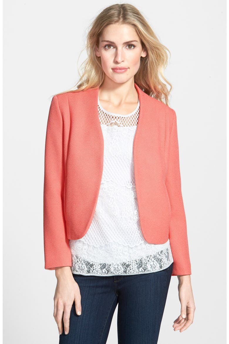 Textured Shell Jacket, Main, color, CORAL ROSE