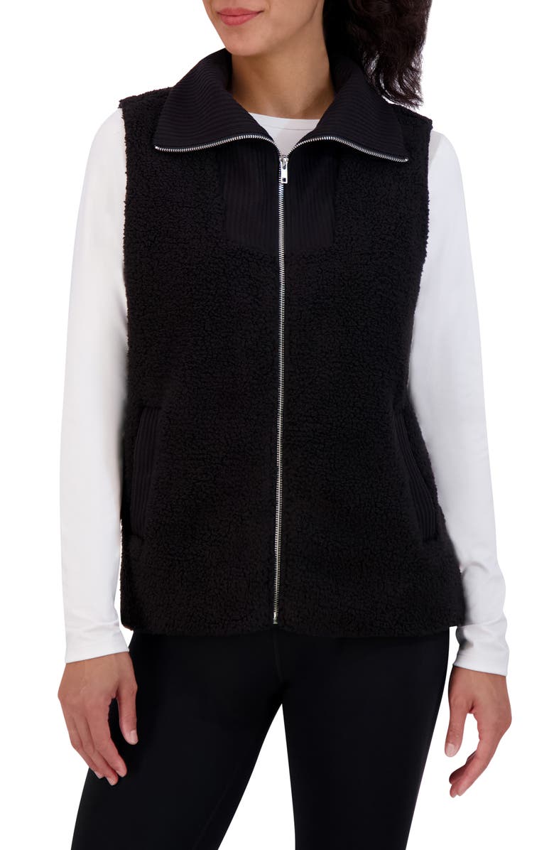 SAGE COLLECTIVE Mixed Fleece Vest, Main, color, 