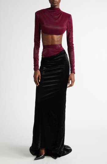Portrait Neck Faux Leather Bolero