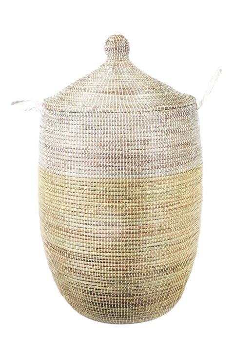 Dou Lid Storage Basket Two-Tone