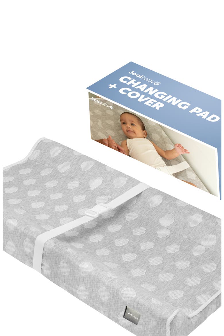Soft Changing Pad + Washable Cover, Non-Slip - Fits Standard Changing Tables & Dressers, Alternate, color, Gray - Cloud