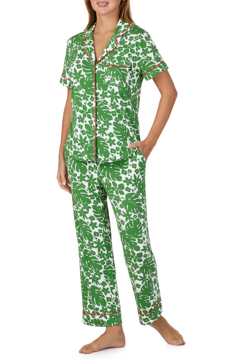 Kate Spade New York print crop pajamas, Alternate, color, 