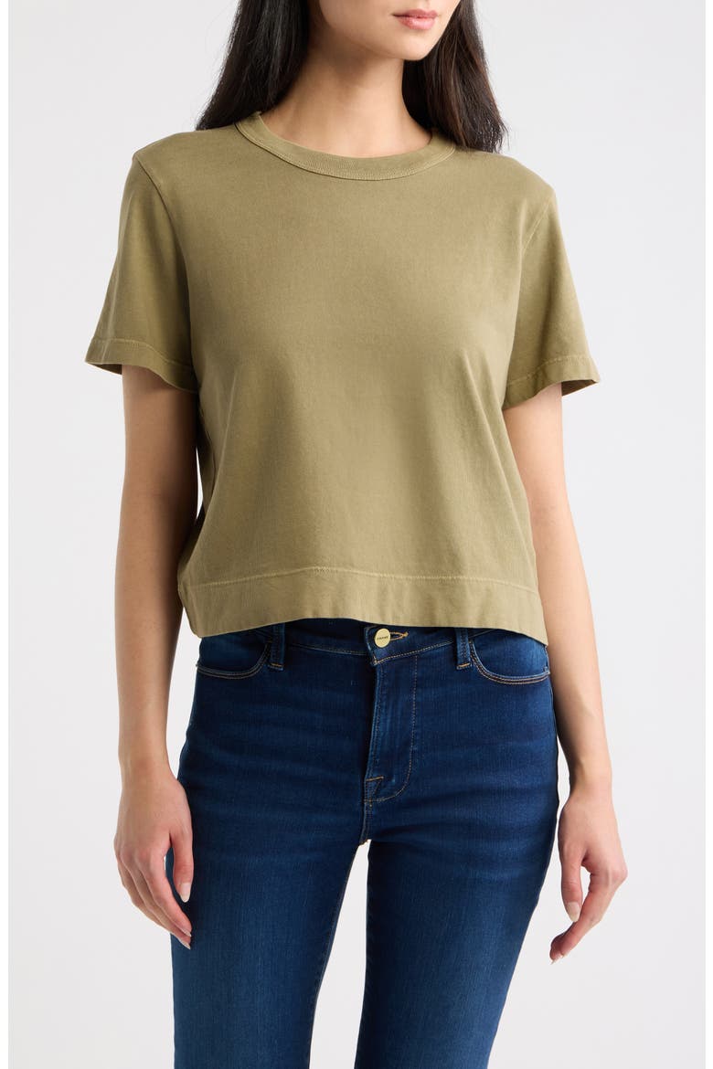 The Boxy Crop T-Shirt, Main, color, ARMY