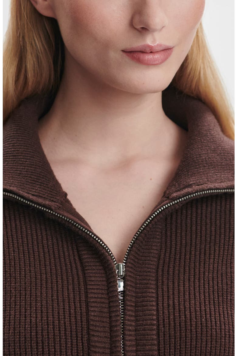 Enrico Knit Zip Jacket, Alternate, color, COFFEE BEAN