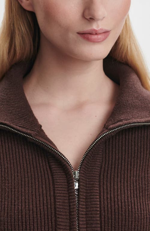 Varley Enrico Knit Zip Jacket In Brown
