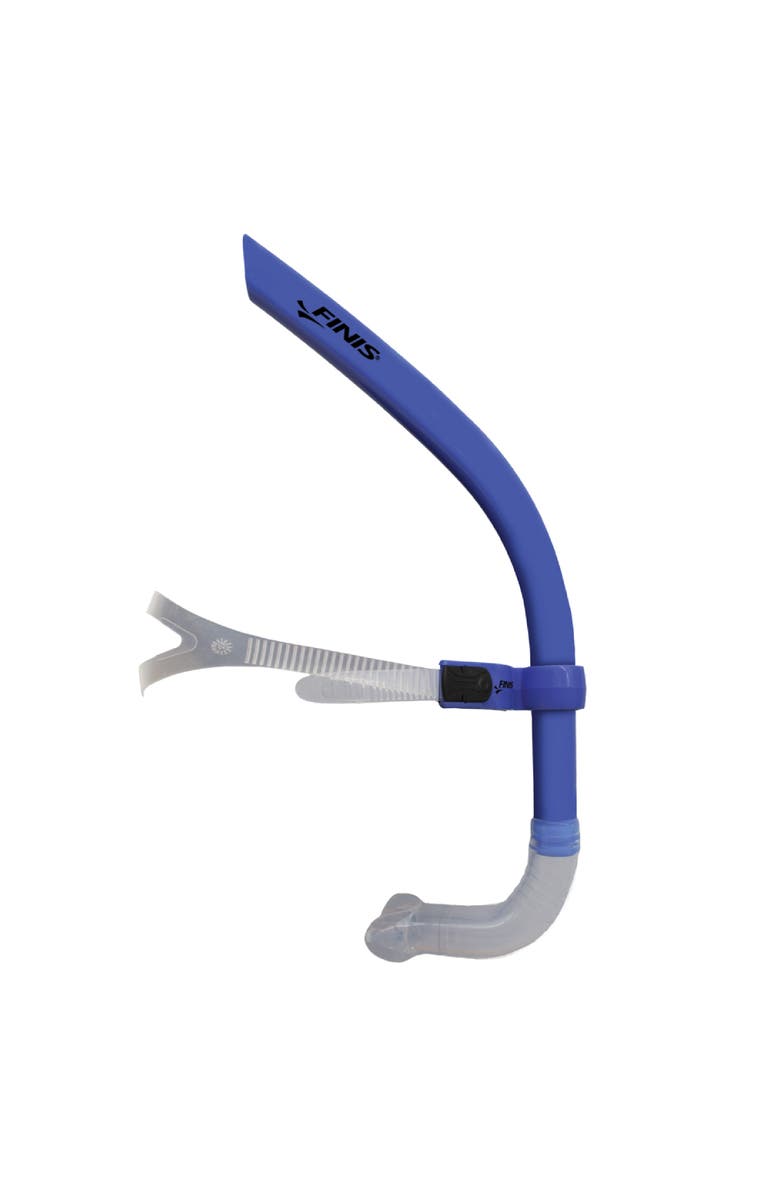 FINIS Glide Center Mount Swim Snorkel for Adults Adjustable Fit Technique Endurance Training, Main, color, Ocean Blue