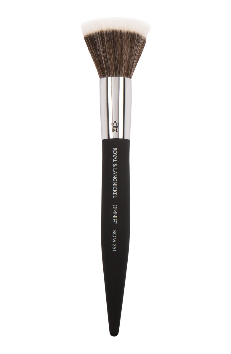OMNIA Brush Pro Large Duo-Fiber Stippler Brush, Main, color, Black