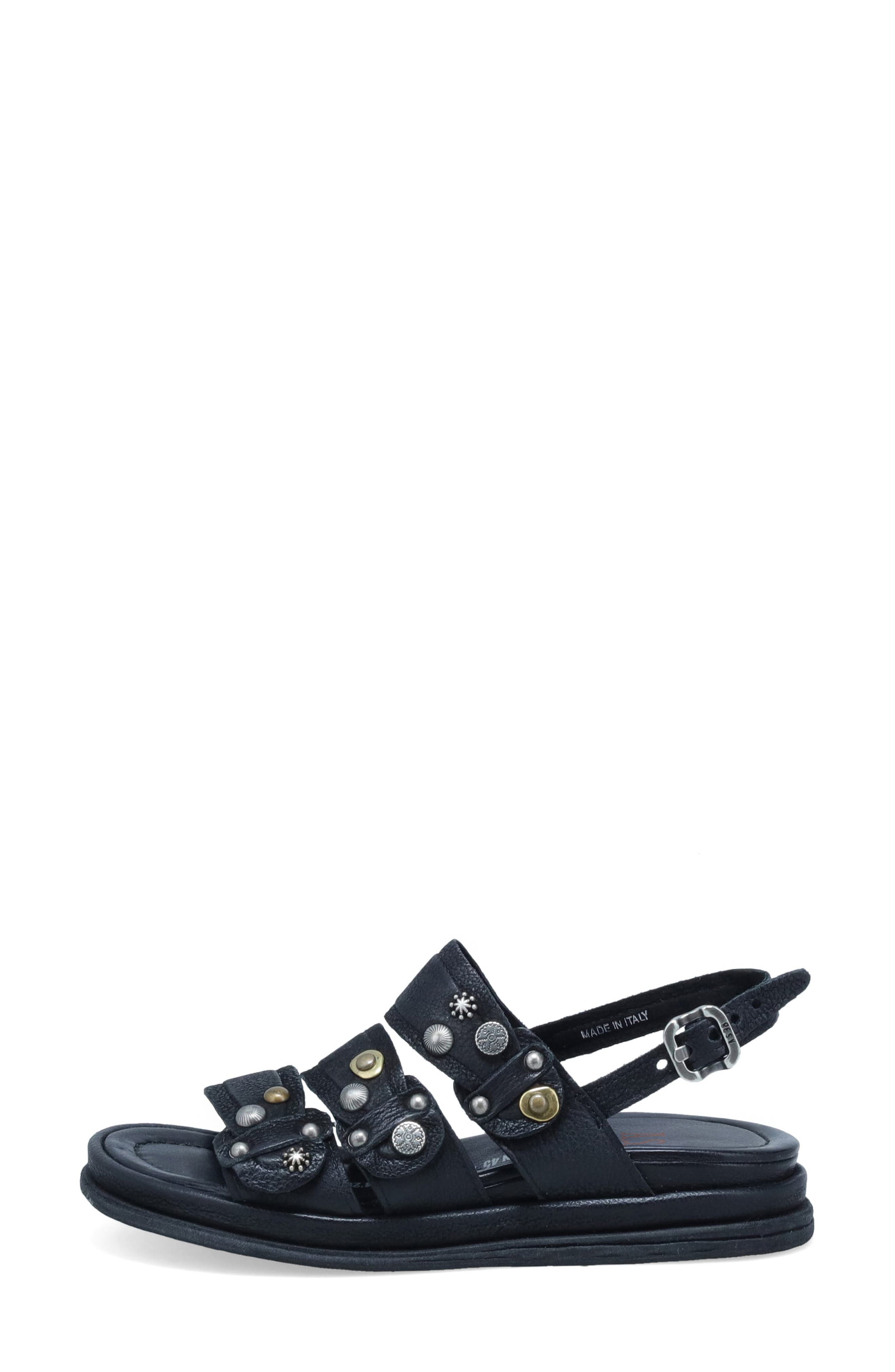 A.S.98 Scotty Slingback Sandal, Alternate, color, Black