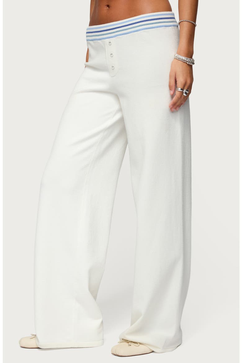 Miya Stripe Knit Pants, Alternate, color, WHITE