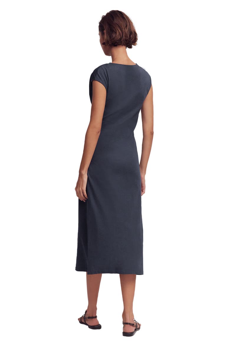 Delilah Twist Midi Dress, Alternate, color, NAVY