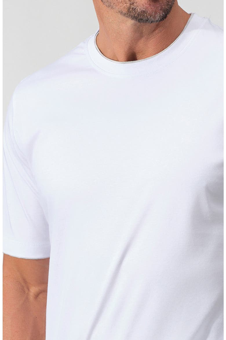 Faux Layering T-Shirt, Alternate, color, WHITE