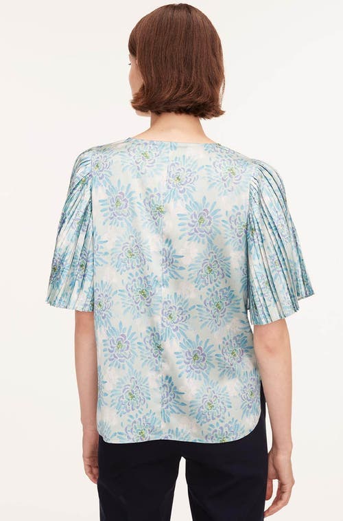 REBECCA TAYLOR REBECCA TAYLOR ASTERA FLEUR PLEATED SLEEVE BLOUSE