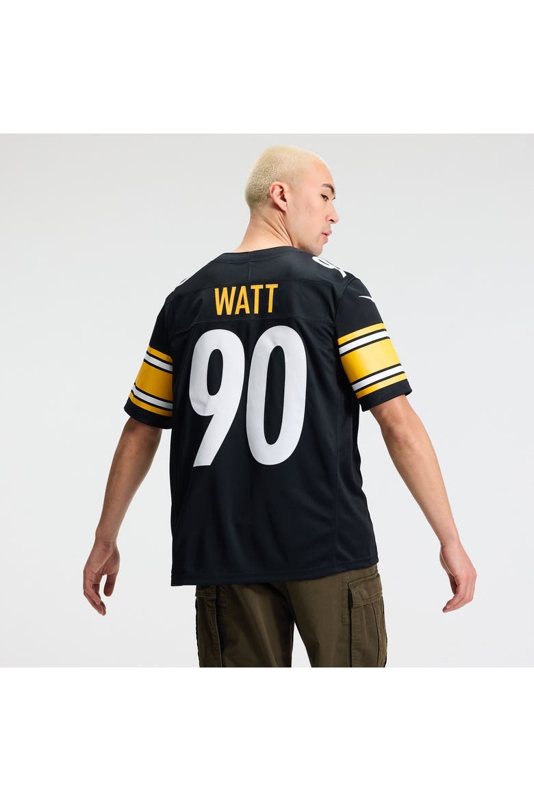 Men's Nike T.J. Watt Black Pittsburgh Steelers Team Vapor F.U.S.E. Stitched Limited Jersey, Alternate, color, Black