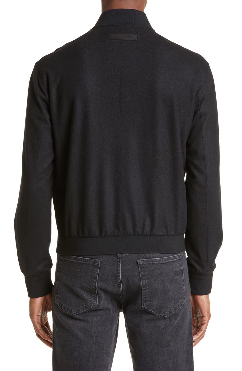 ZEGNA Water Repellent Elements Oasi Cashmere Bomber Jacket, Alternate, color,
