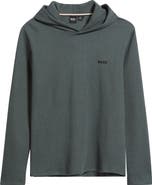 BOSS Waffle Knit Hooded Lounge T-Shirt