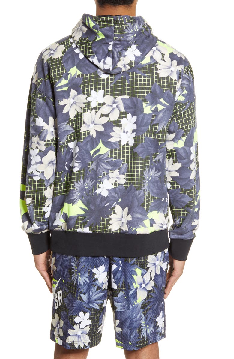 Nike SB Paradise Floral Print Hoodie, Alternate, color,