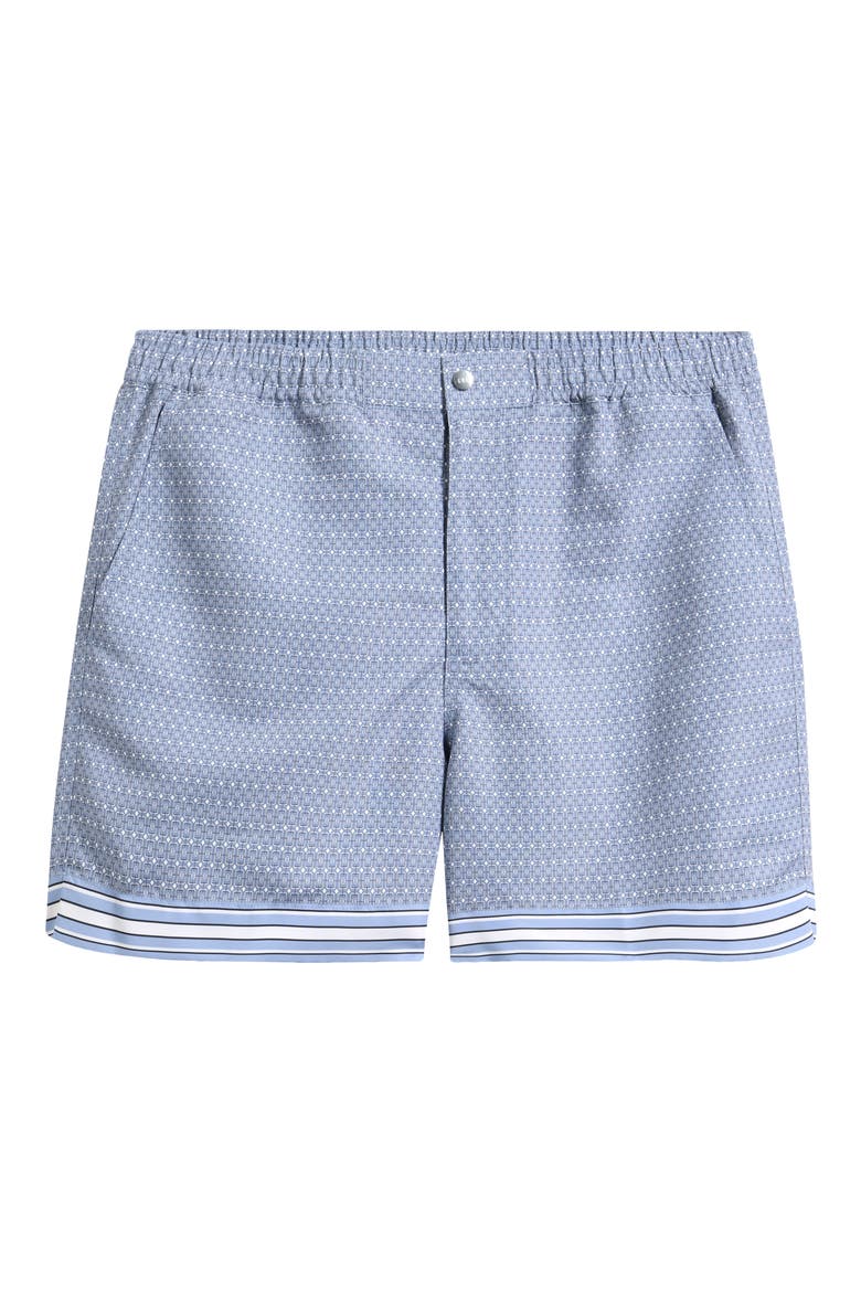 Lucena Geometric Swim Trunks, Main, color, POWDER BLUE