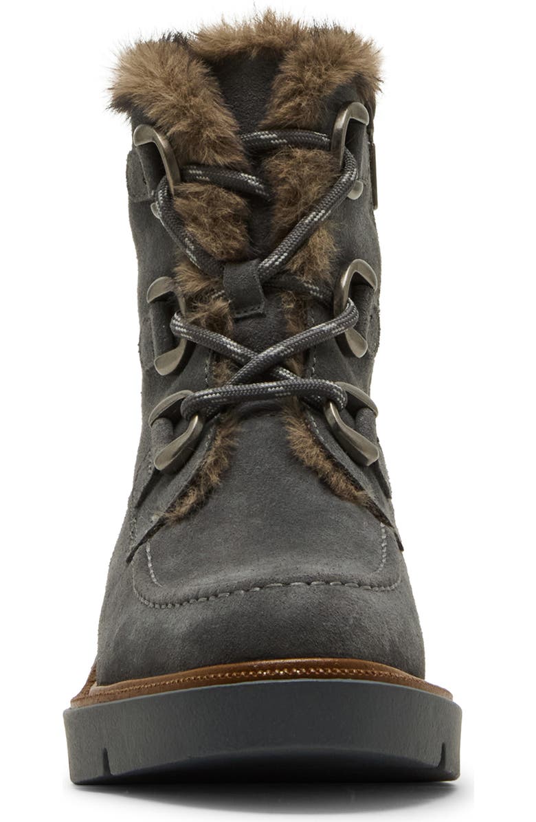Blondo Monday Waterproof Lace-Up Boot, Alternate, color, Grey Suede