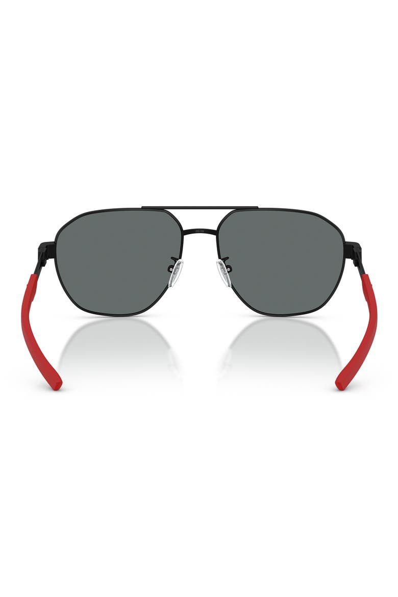 59mm Polarized Aviator Sunglasses, Alternate, color, MATTE BLACK