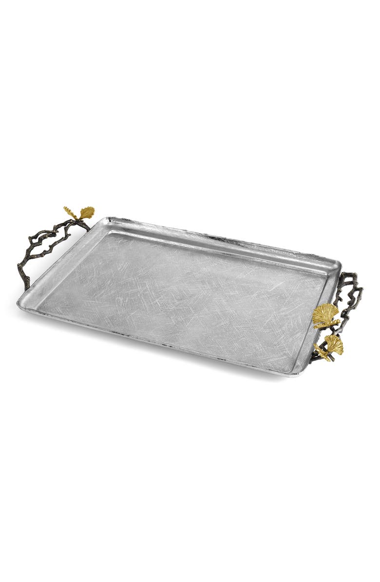 Michael Aram Butterfly Ginkgo Serving Tray, Alternate, color, Silver/ Gold